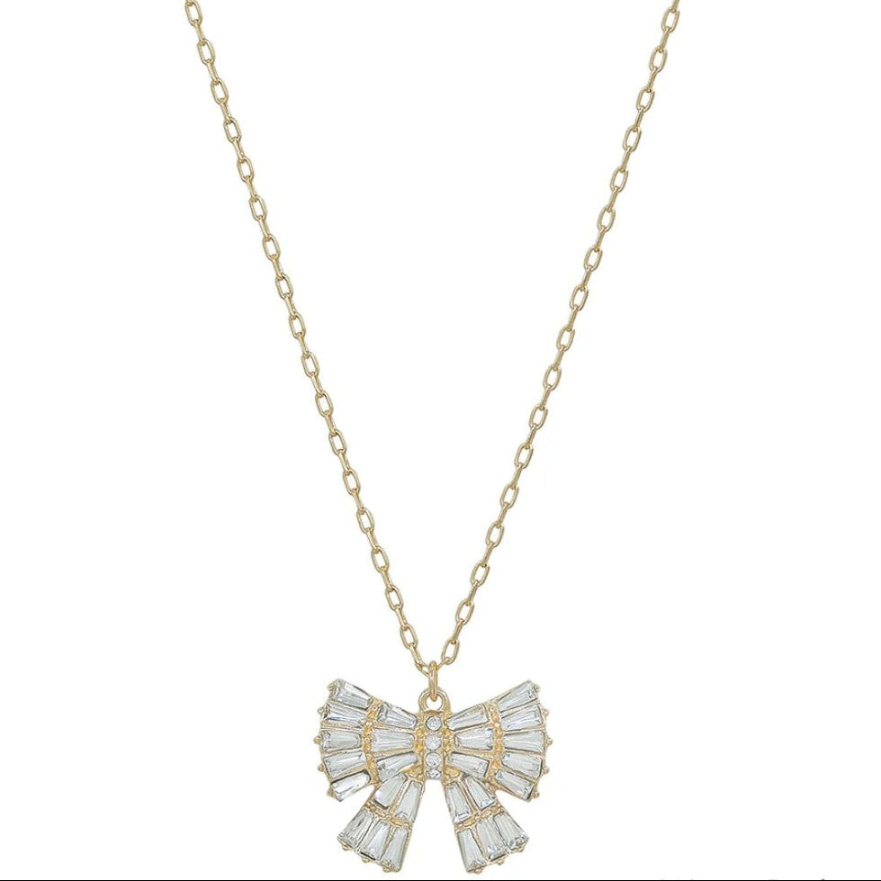 Gold Bow Chain Necklace