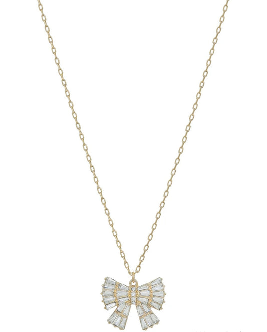 Gold Bow Chain Necklace
